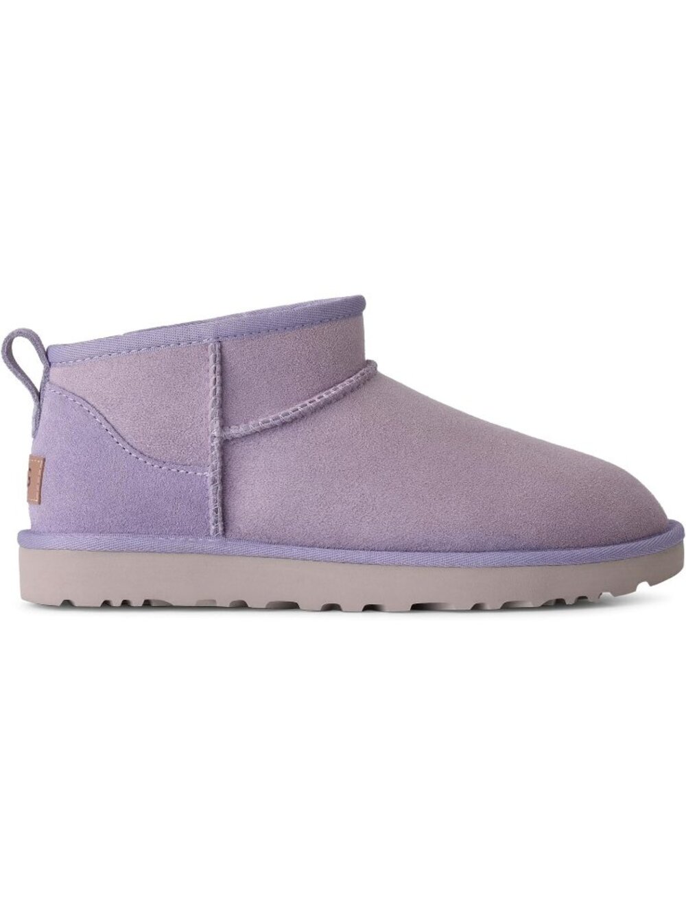 Ugg Women's Warm Lilac Round Toe Imported Classic Ultra Mini SOLID Ankle Boots